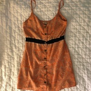 button up boho short dress